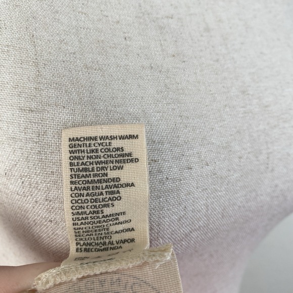 Chaus L Organic Linen Utility Shirt Belted Orange Boyfriend Coastal Lagenlook - Picture 5 of 5